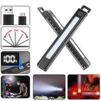 LED+COB Medical Handy Pen Light USB Rechargeable Mini Nursing Flashlight 600mAh Power Display Pocket Penlight Torch for