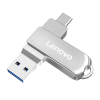 Lenovo SS360 Type-C & USB3.2 Flash Drive 256GB/128GB/64GB/32GB 150MB/s High Speed Metal Memory U Disk Pendrive Plug and