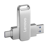 Lenovo SS380 Type-C & USB3.2 Flash Drive 512GB/256GB/128GB/64GB High Speed Pendrive Memory U Disk for Phone Laptop Compu
