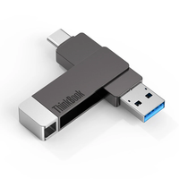 Lenovo Thinkplus BU100 Type-C & USB3.2 Flash Drive 512GB/256GB/128GB/64GB High Speed Pendrive 360° Rotary Mobile U Disk