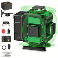 LFINE 4D 16 Lines Laser Level with Dual Rechargeable Batteries USB Powered Self-Leveling Multi-Line Cross Leveling Tool
