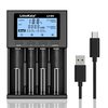 LiitoKala Lii-M44slot 5V 2A 18650 Charger LCD Display Universal Smart Charger Test Capacity 26650 18650 21700 AA AAA B