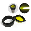 LIMINTOP 2 LEP 42mm Transparent Yellow Scope Lens Cover Flip Up Protection Cap Yellow Objective Lid