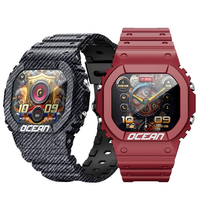 LOKMAT OCEAN 1.75-inch HD Screen Built-in LED Flashlight Compass AI Voice Assistant 30M Waterproof bluetooth Call Heart