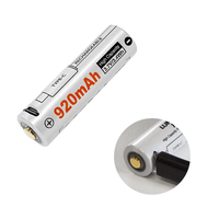 Lumintop 14500 Lithium Battery with TYPE-C Direct Charging Port 3.7V/3.4wh 920mAh Rechargeable Cell For Flashlights,  RC