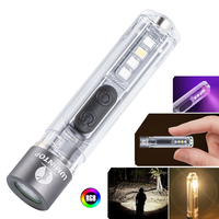 Lumintop Black Cat 400LM 90M LED Keychain Flashlight with Magnetic Base USB Rechargeable Super Bright Portable Mini Torc