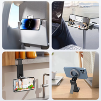 LX-101 Magnetic Cell Phone Holder Airplane Travel Essentials Phone Holder Desktop Cell Phone Holder Tray Table Universal