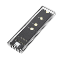 M.2 NVME/NGFF Transparent SSD Enlcosure 10Gbps RGB External Hard Drive USB3.1 Type-C SSD Case for Laptop Desktop Hard Dr