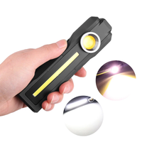 Magnetic COB Work Light With UV / Yelllow Auxiliary Light,  USB Rechargeable Portable LED Flashlight 4 Lighting Modes Eme