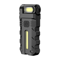 Magnetic LED Flashlight EDC Pocket Flashlight 180 Degree Rotating Head Portable Work Light Flat Flashlight for Outdoor E