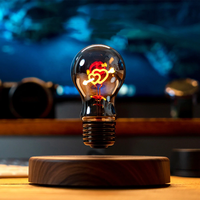 Magnetic Levitation Light Bulb Creative Personality Atmosphere Night Light Bedroom Study Desktop Technology Ornaments Va