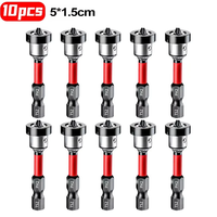 Magnetic Locating Screwdriver Bits S2 Steel 5x1.5cm Hexagonal Handle for Drill Cordless Tool Plasterboard Gypsum Board S