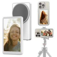 Magnetic Phone Selfie Monitor Screen for Smartphone Rear Camera Selfie with bluetooth Button Vlog Live Stream for iPhone