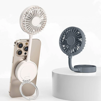 Magnetic Suction Fan USB Rechargeable 900mAh Foldable Mini Fan 3 Speed Adjustable Quiet Cooling Portable Multi-Angle Des