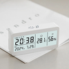 Magnetic Suction LED Simple Clock Back Light Desktop Clock Temperature And Humidity Alarm Clock Decorative Ornaments Sil