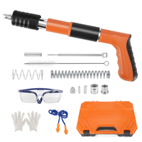 Manual Nail Gun Kit Adjustable 5 Gear Steel Nail Tool Lightweight Portable for Concrete Wall Brick Wood Installation