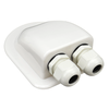 Marine Waterproof ABS Solar Double Twin Cable Entry Gland Curved Cable Connector For Rv Campervan Boat Cable Type 6mm to