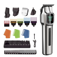 MARSKE MS-5077 5-in-1 Hair Clipper & Trimmer Kit with Chargine Base LED Display 5 Heads for Beard Nose Body Grooming 180