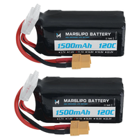 MARSLIPO 11.1V 1500mAh 120C 3S Lipo Battery XT60 Plug for RC Drones