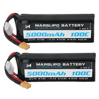 MARSLIPO 11.1V 5000mAh 100C 3S Lipo Battery XT60 Plug for RC Drones