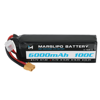 MARSLIPO 11.1V 6000mAh 100C 3S Lipo Battery XT60 Plug for RC Drone