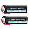 MARSLIPO 7.4V 5000mAh 60C 2S Lipo Battery T Plug for RC Car
