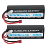 MARSLIPO 7.6V 8500mAh 100C 2S Lipo Battery T Plug for RC Car