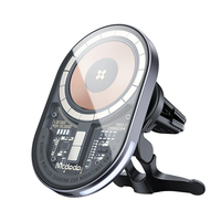 Mcdodo 15W Magnetic Wireless Charger Car Mount PD3.0 QC3.0 Fast Charging Transparent 360° Rotation Breathing Light
