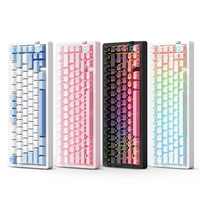 MCHOSE G75 V2 Tri-mode Customized Mechanical Keyboard with Volume Control Knob 81 keys Hot-swappable Gasket Structure RG