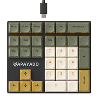 Mechzone K33 33-Keys Wired Mechanical Keypad Mini RGB Numeric Keyboards PBT Sublimation Keycaps Red Switch for Finance B