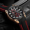 MEGIR Men Chronograph Quartz Watch with Date Luminous Hands,  Sport Wristwatch Silicone Strap Waterproof Watch