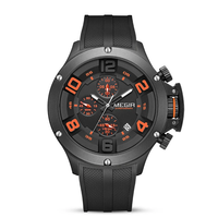 MEGIR Men Fashion Sport Quartz Watches Big Dial Multi-functional Watch Chronograph Waterproof Luminous Wristwatches Date