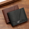 Men Casual PU Leather Short Wallets Multiple-card Slots Card Case for Men Bifold Purse Business ID Card Holder Slim Mone