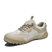 Men Shoes PU Leather Boots for Men Lightweight Comfort Climbing Hunting Shoe Summer Outdoor Sneakers Hiking Boots