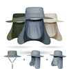 Men Sun Protection Fishing Hat Summer Breathable Mesh Climbing Hiking Caps Anti-UV Sun Hat Men