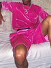 Men Velvet Pocket Jogger Shorts & T-Shirt 2 Piece Set