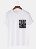 Mens Ethnic Paisley Print Crew Neck Short Sleeve T-Shirts