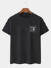 Mens Letter Chest Print Crew Neck Casual Short Sleeve T-Shirts