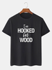 Mens Letter Slogan Print Crew Neck Casual Short Sleeve T-Shirts