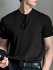 Mens Rib Knitted Crew Neck T-Shirt
