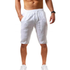 Mens Shorts Quick Dry Cotton Linen Shorts Summer Breathable Stripe Gym Running Pocket Cargo Short Trousers Casual Beach