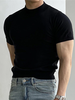 Mens Solid Crew Neck Short Sleeve T-Shirt