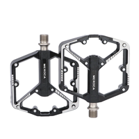 MEROCA DU 3 Bearing Bicycle Pedal Aluminum Alloy Anti-slip Widened Lightweight Labor-saving Bike Pedal for MTB Road Cycl