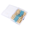 Metal Film Resistor Kit 130 Values 1R to 2.2M Ohm 2W 1% Tolerance 650PCS Electronic Component Assortment for Precision C
