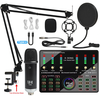 Microphone Sound Recording Microphone Kit With DJ10 Sound Card For Radio Braodcasting Singing Recording KTV Karaoke Mic