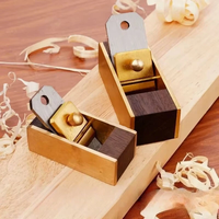 Mini Brass Hand Planer High Carbon Steel Blade Ebony Hardwood Compact Design for Woodworking Fine Chamfering Instrument