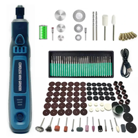 Mini Cordless 3-Speed Rotary Tool Kit 3.7V USB Grinder with 96PCS Accessories for Engraving / Sanding / Polishing / Dril