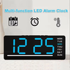 Mini Digital Table Clock LED Alarm Clock Temp 5 Levels Adjustable Brightness 12/24H Bedroom Electronic Desktop Clock Hom