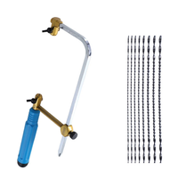 Mini Hand Saw U Type Frame Adjustable Craft Tools 8PCS Spiral Blades Perfect for DIY Projects Jewelry Making Woodworking
