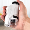 Mini Microscope Handheld LED Light Portable Microscope 60X-120X Magnification Educational Science Toy for Exploration an